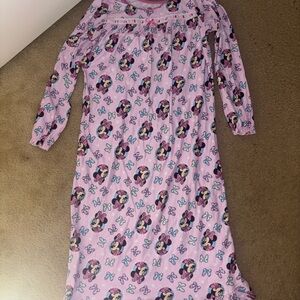 Disney Pink Nightgown with Cartoon Characters